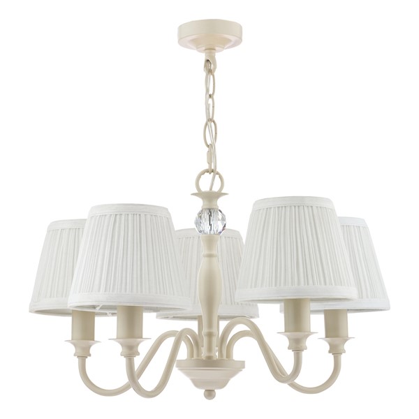 (image for) Laura Ashley Ellis 5lt Pendant Ivory With Shades